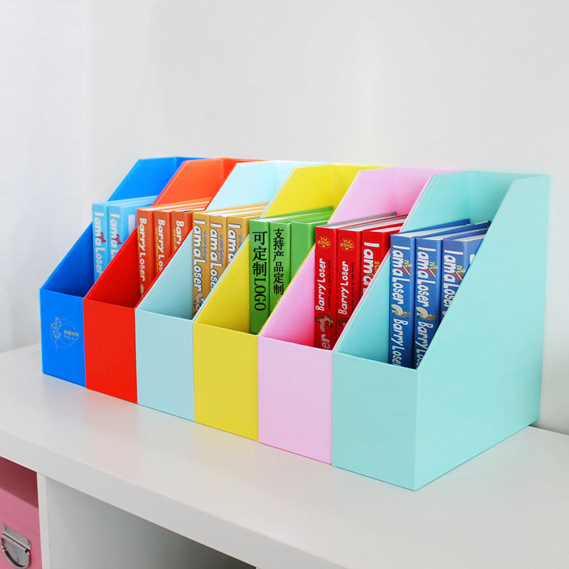 Office desk file rack storage wooden creative file holder file data box student fashion book stand organizer box