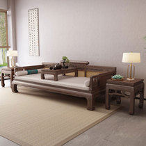 Cunhe South American walnut new Chinese style solid wood Arhat bed living room small apartment study new Zen sofa bed