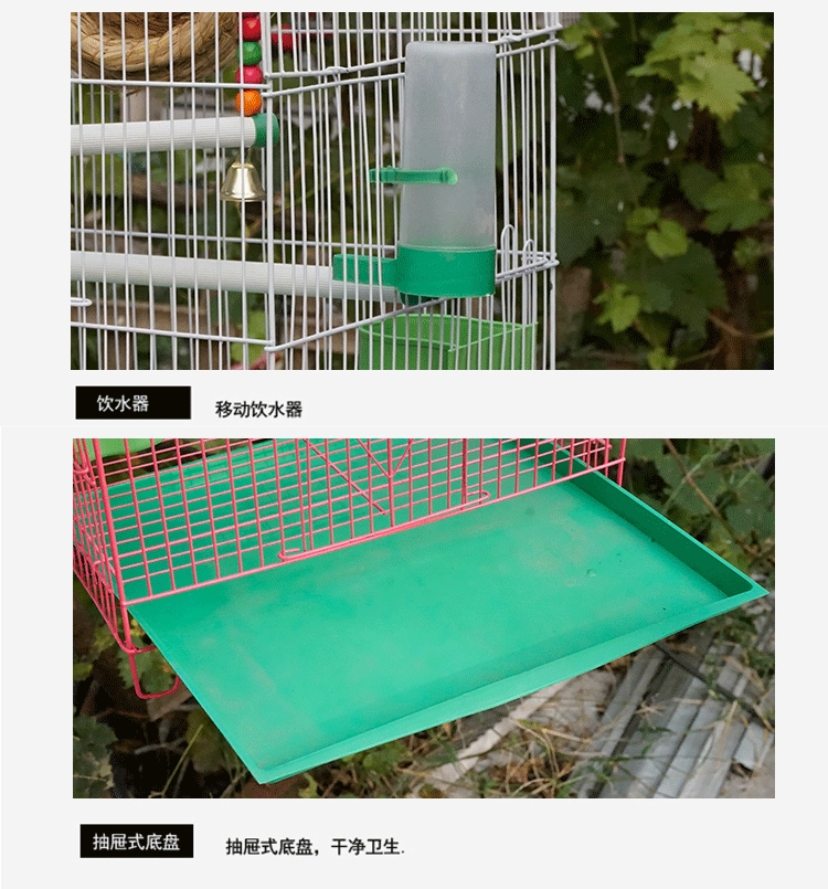 Chim bồ câu vuông lồng chim lồng lớn thêm lớn lớn phát hiện cung cấp hai lớp hình chữ nhật hộ gia đình sắt nghệ thuật cho ăn - Chim & Chăm sóc chim Supplies các loại máng ăn cho gà