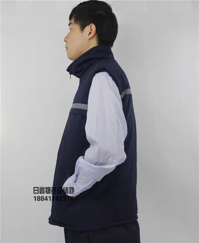 Mùa đông quần áo làm việc cotton vest nam và nữ dịch vụ nhà máy giao hàng nhanh nhân viên ấm vest tự động sửa chữa bảo hiểm lao động dịch vụ đóng tàu ao ba lo nam