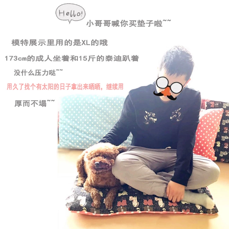 Dog mat mùa thu và mùa đông vật nuôi mat kennel mat thoáng khí bông pad mèo mat chó pad có thể tháo rời và có thể giặt bốn mùa chó mat - Cat / Dog hàng ngày Neccessities Khay đựng thức ăn cho chó