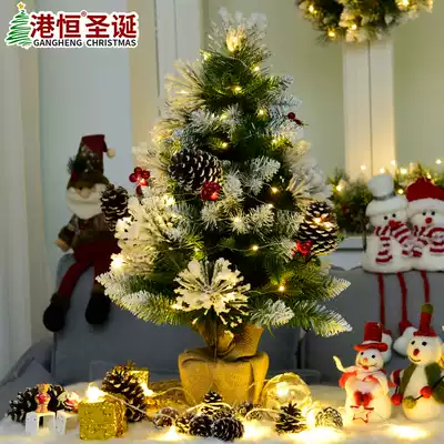 Hong Kong Heng snow Christmas tree desktop potted pine needle tree ornaments home Net Christmas party supplies