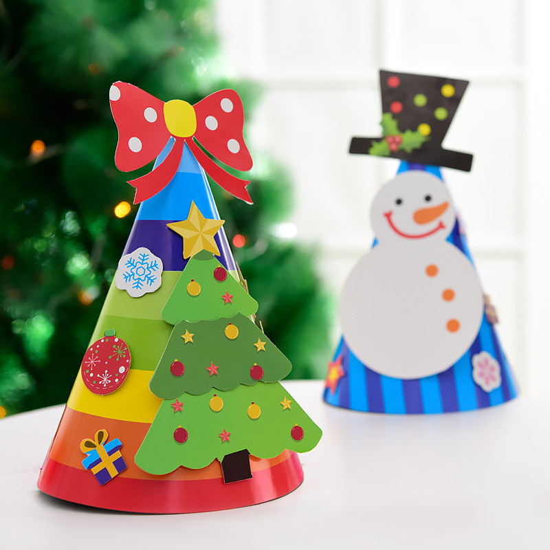 Gang Heng Christmas Decorations Christmas Hat Paper Snowman Santa Elk Christmas Tree Christmas Hat Paper Card Hat