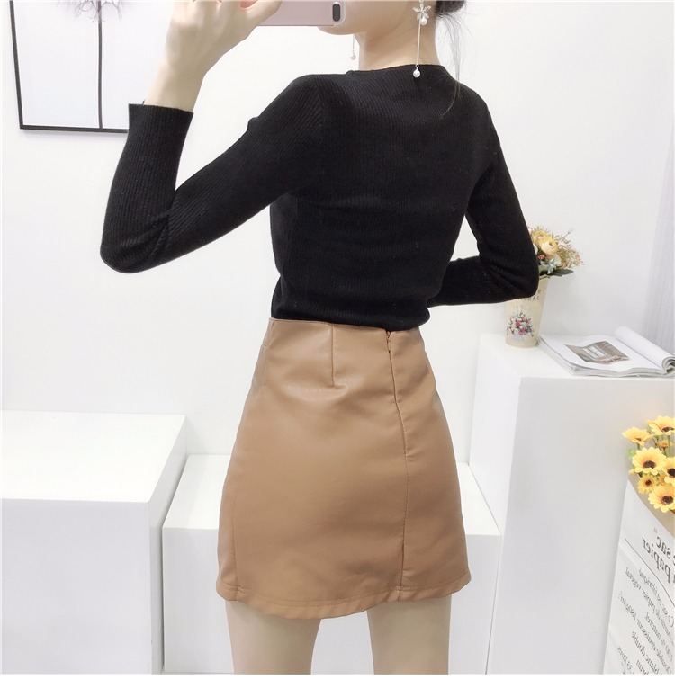 Áo len nữ mùa thu kiểu Hàn Quốc tự may sơ mi DrawString cổ chữ V sang trọng kiểu Hồng Kông dài tay nhỏ tươi nhỏ sơ mi nữ ngắn đoạn áo len nữ đẹp 2021