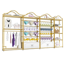 Underwear store shelves bra gold display rack underwear display rack with cabinet underwear clothing store display cabinet with hook