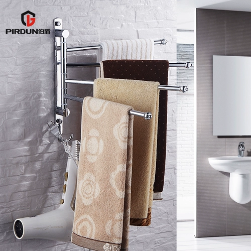 Понч -без поворотных вращающихся полотенца из нержавеющей стали туалеты Активные полотенца двойной полюс полотенце ванной