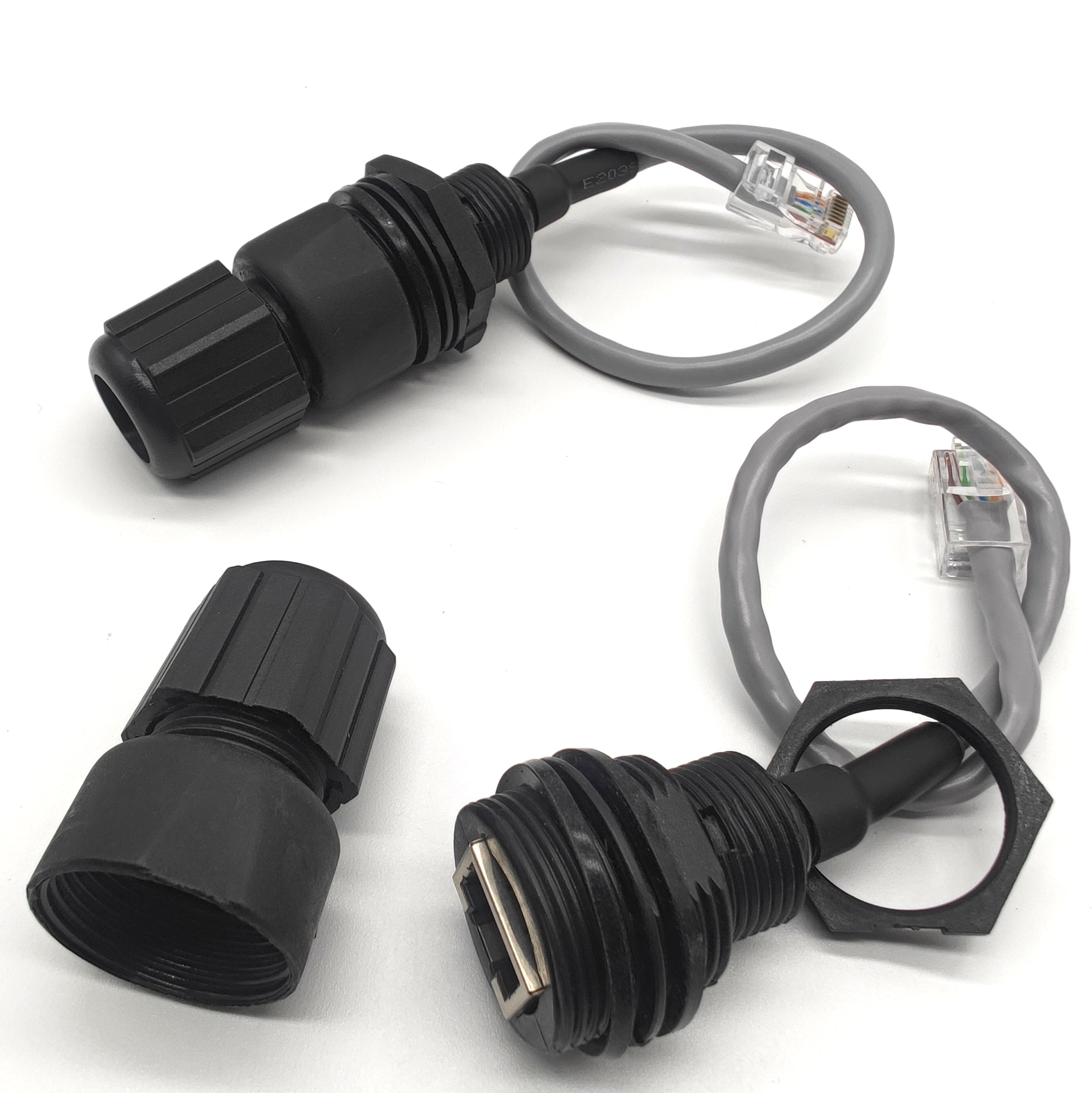 Willian VILIAN single head with wire bridge network wire waterproof connector RJ45 servo signal waterproof joint-Taobao