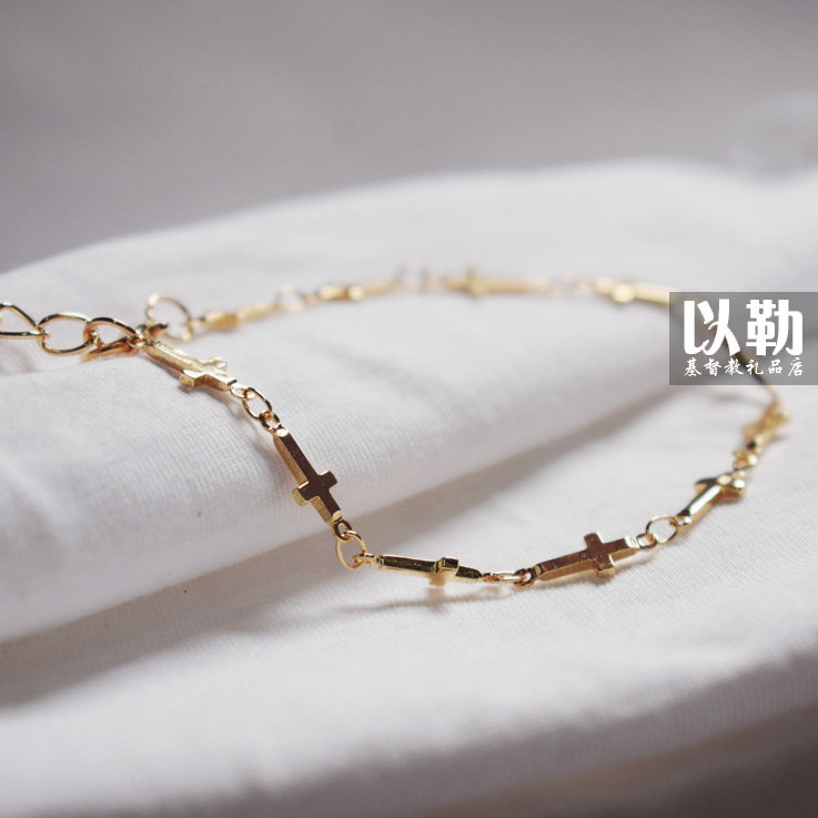 Ele bracelet hand alloy jewelry cross fashion simple gift creative valentine's day gift