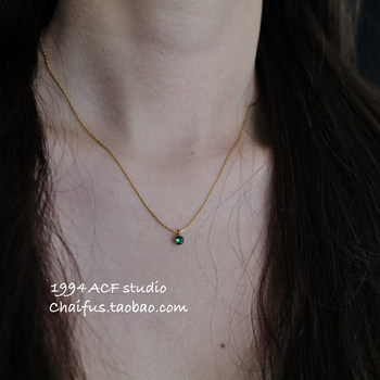 Ins simple and versatile fine sparkling zircon necklace