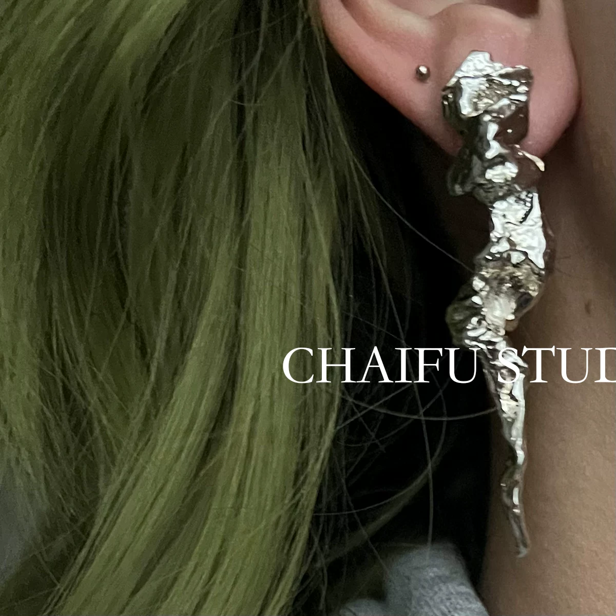 Chaifu Studio/E103 оригинальные домашние изделия по принципу оригами концепт нишевый дизайн миллениум крутые металлические серьги-гвоздики
