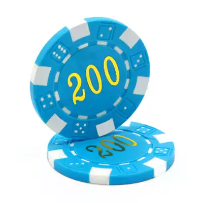 Dice flower pattern chip card mahjong round chip ABS custom chess room Texas poker chip coin