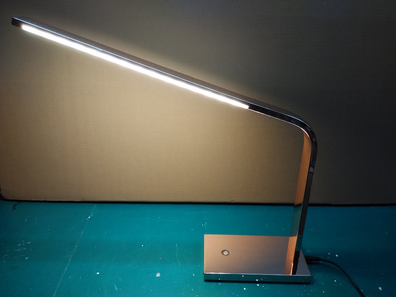 Li Feng Hotel Aluminum Led Three-Level Touch Desk Lamp Silver Brushed Touch Swing Simple Bedside Wall Lamp
