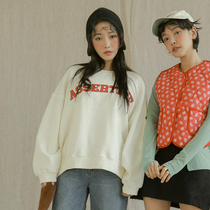 stylenanda Korean official web 21 winter new lengthened sleeve letter printed loose gush clothing