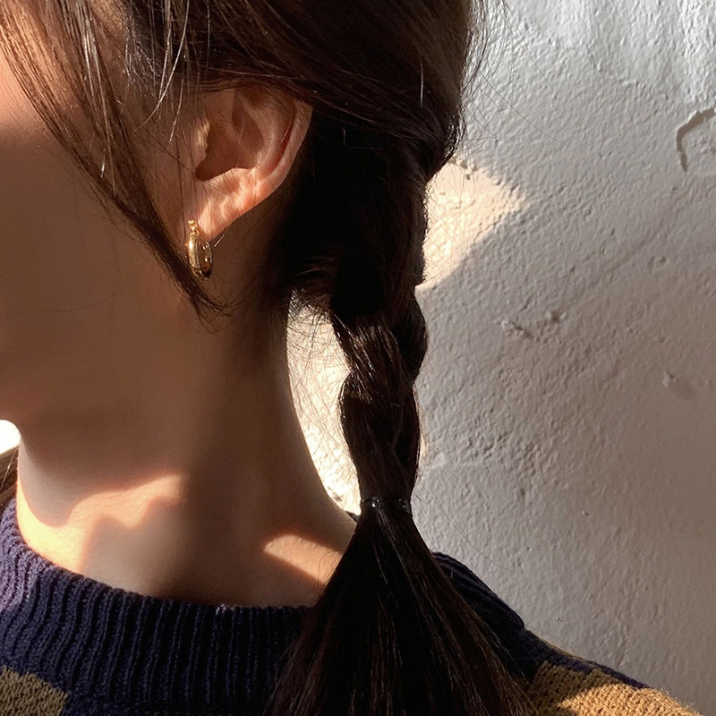 moocobling Korea 21 Early spring new minimalist cirque ring earrings earrings earrings