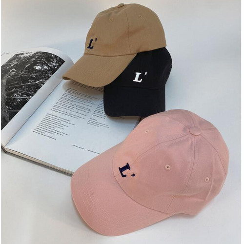 Maybins Korea 21 Early Spring New Brief Casual Pure color Alphabet Embroidery 100 lap hat