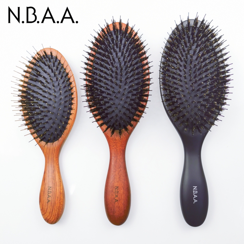 Japan's Original Nbaa Bristle Nylon Tooth Air Cushion Comb Women's Hair Smoothing Massage Comb Air Bag Anti-Static Large Board Comb