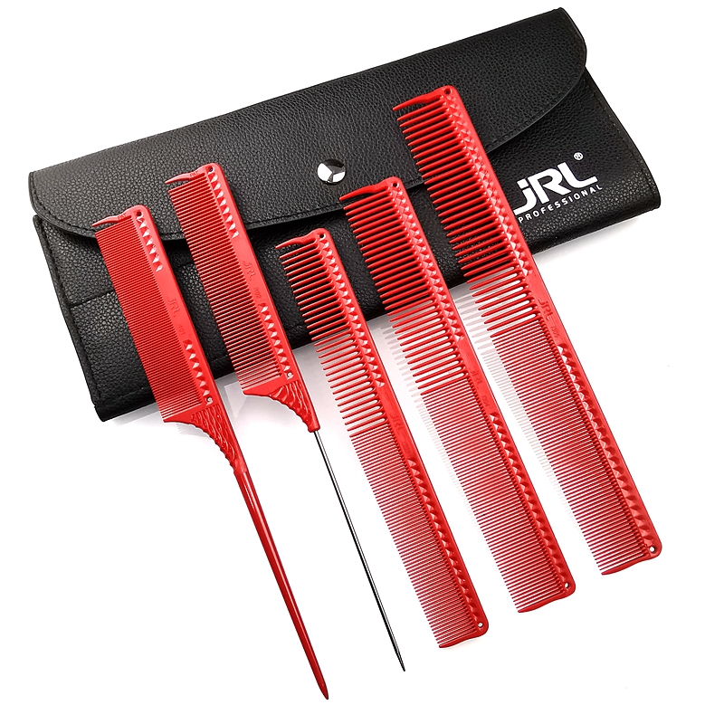 JRL hair stylist with professional non-slip haircut comb for men's push and cut comb antistatic dense tooth haircut comb suit