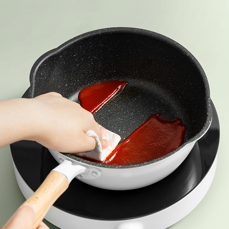 20cm maifan stone flatbottomed deep frying pan small nonstick pan