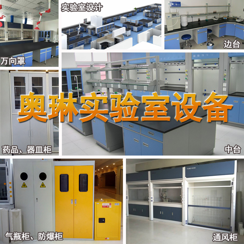Laboratory workbench all-steel aluminum-wood PP edge middle-stage fume hood reagent rack medicine utensils gas cylinder explosion-proof cabinet