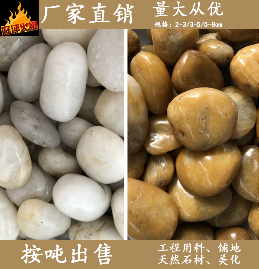 Highlight Yellow Pebble White Pebble Yellow Rain Flower Stone White Pebble Garden Stone Paving Stone
