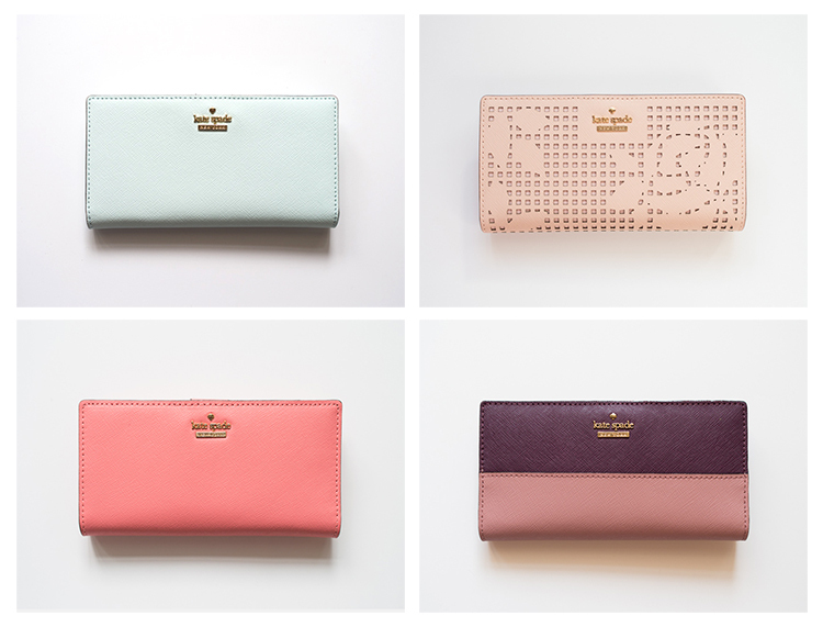 Special Offer Domestic In-Stock Kate Spade Cross-Patterned Youth Mid-Length Wallet 80% off Hidden Button Wallet Bifold Wallet