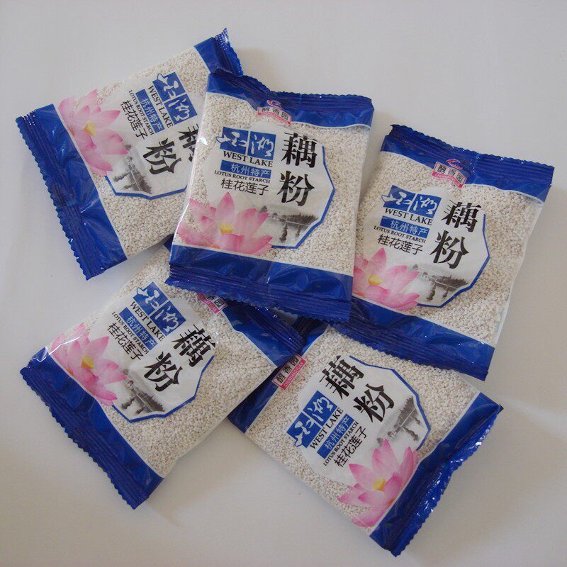 Hangzhou specialty mellow garden West Lake lotus root powder osmanthus lotus seed red jujube flavor lily flavor 500g bulk weighing