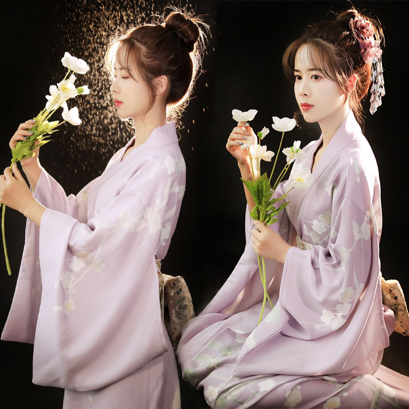 Kimono improvement woman Japanese style Chinese style formal dress Traditional women's clothing Take pictures Yukata Japanese God girl photo Studio Take pictures