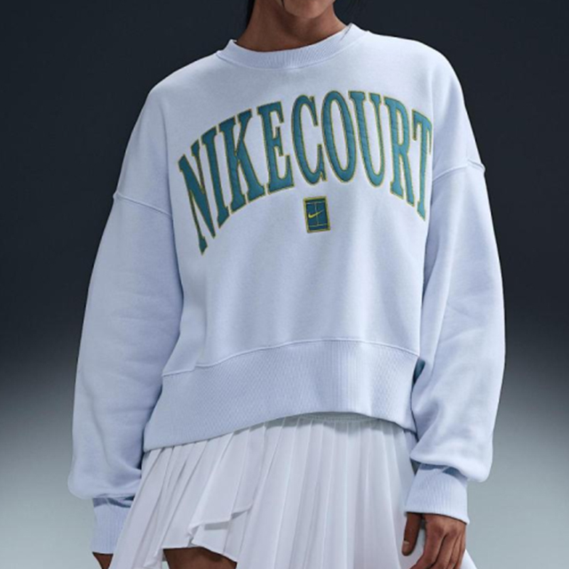 Nike Women's Round Neck Sports Casual Fleece-Lined Warm Long-Sleeve Pullover Sweatshirt Hq0352-085-010