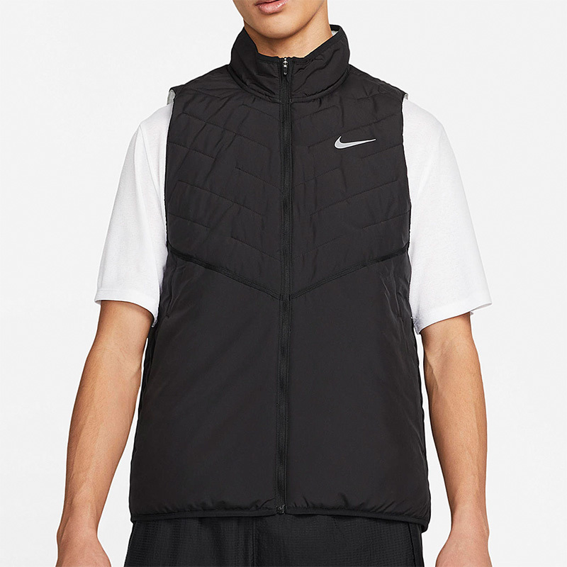 Nike Therma-Fit Men's Stand-Up Collar Casual Reflective Vest Cotton Vest Dd5648-010-475