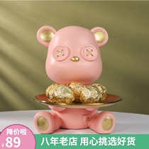 Violent button bear entry key storage furnishings home living room porch decorations light luxury new home move gifts