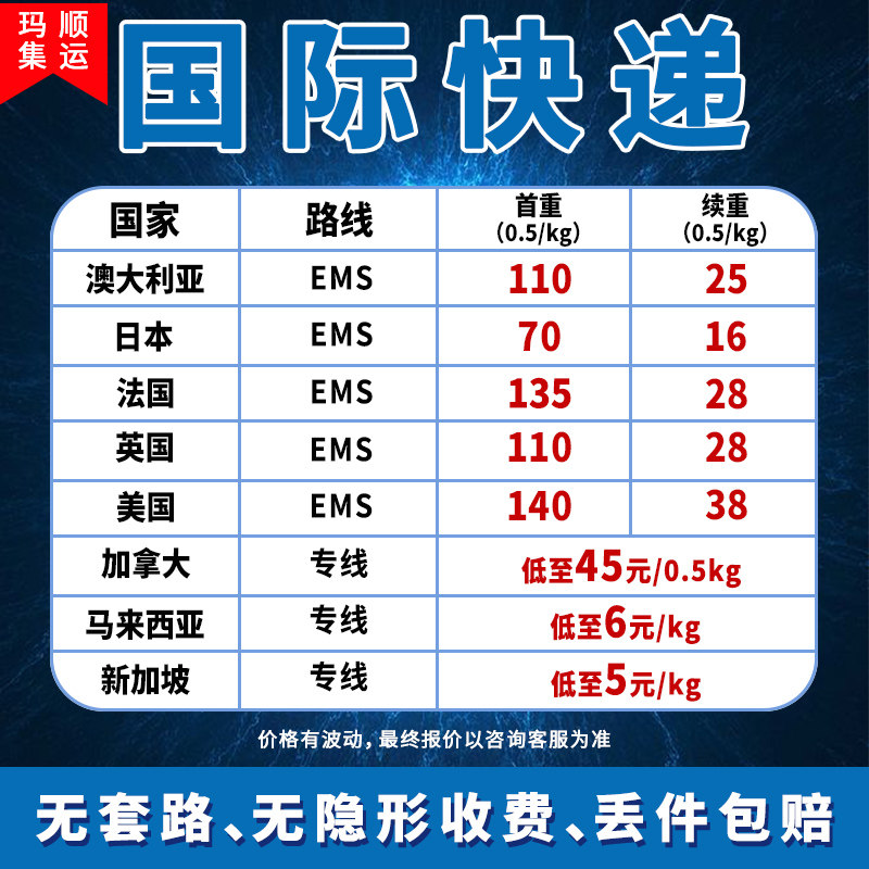 International Express Transit Company Set Up to Australia France, Japan, South Korea, Germany, Sweden