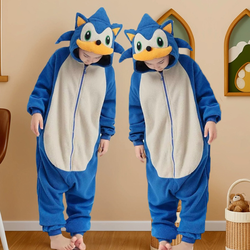 Sonic the Hedgehog Cosplay Costume, Sonic the Hedgehog Outfit, Cute and Funny Role-Playing Costume for Children, Anime Parent-Child 4