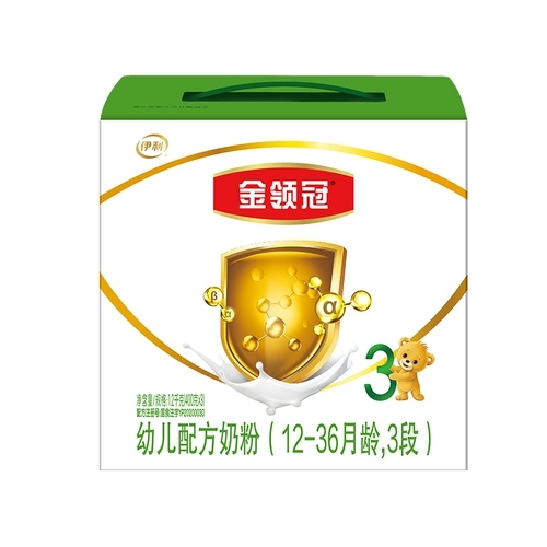 132 Юань] Yili Milk Milk Milk Fan Gold Gold Crown 3 Секция 1200 г грамм тройной коробки 400G*3 Флагманский магазин с коробкой.