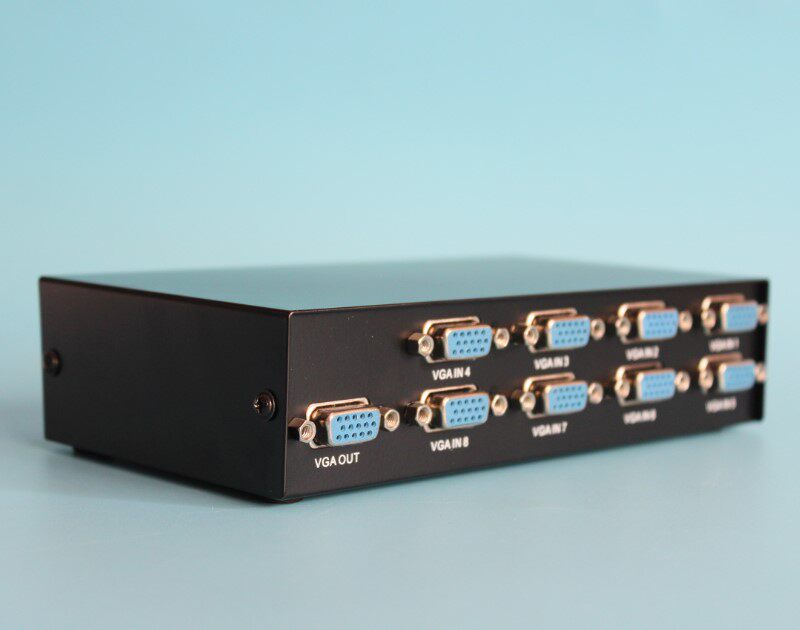 8-port VGA switcher 8-in 1-out display8CH multi-computer sharer widescreen HD @Maxtor MT-15-8H