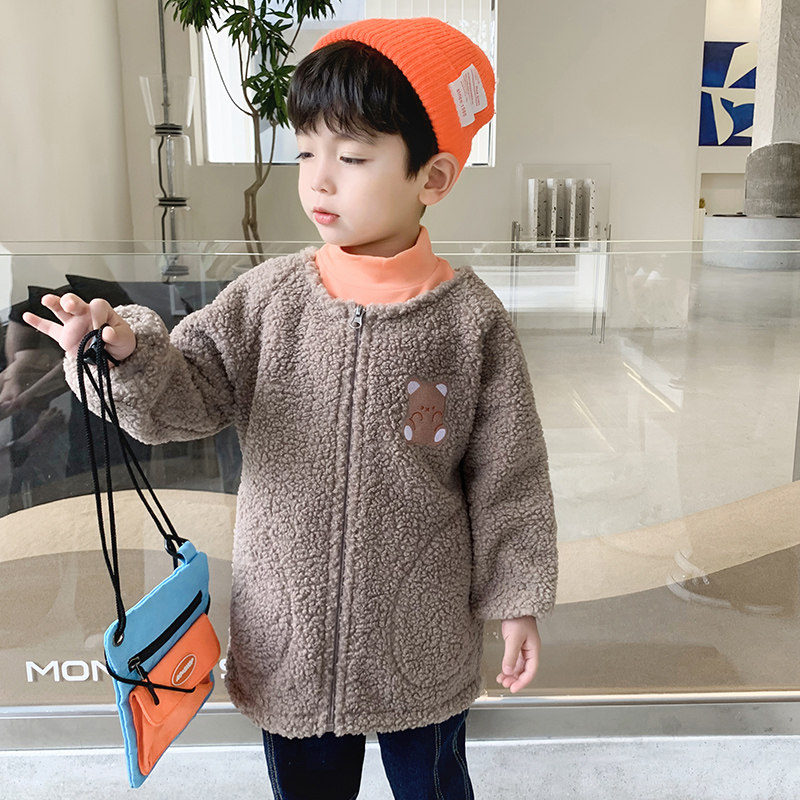 Boy's Down Cover Fashion Fashion and Thick Filth Costume Baby Eating Dirty Care Card