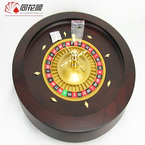 Real shot picture 18 inch 45CM European entertainment turntable solid wooden roulette single 0 high-end roulette in stock
