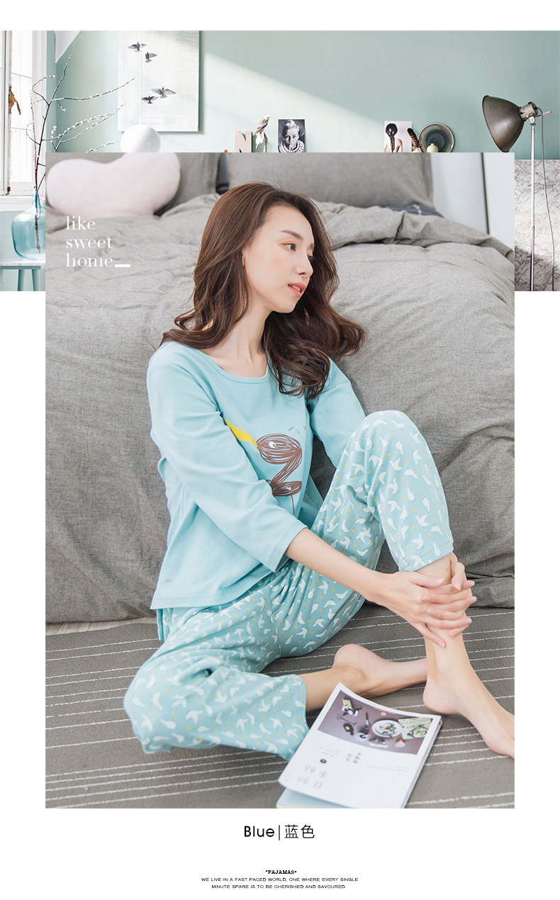 Pyjama pour femme en Coton à manches - Ref 2993059 Image 15