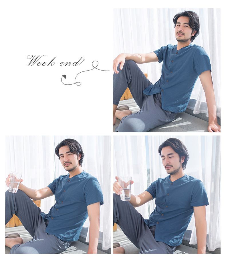 Pyjama mixte en Coton à manche courte - Ref 3005023 Image 21