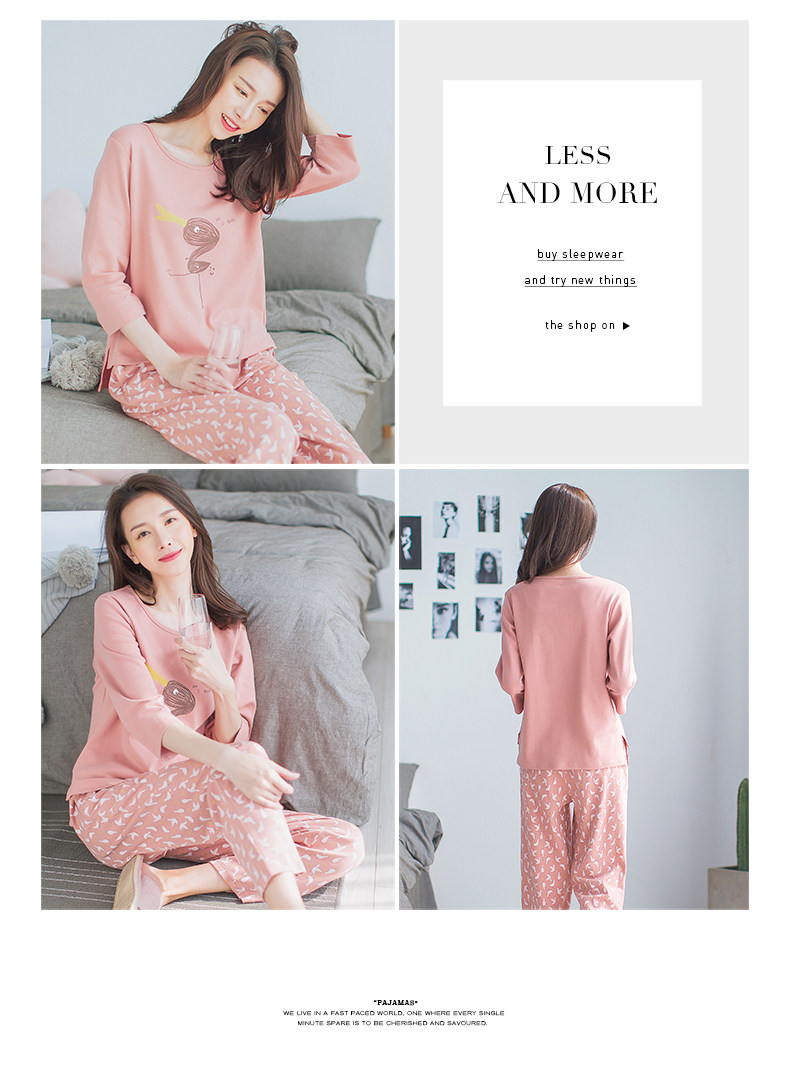 Pyjama pour femme en Coton à manches - Ref 2993059 Image 14