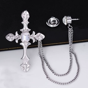 Bạc cạnh kho báu nam trâm cài tay lái hải quân phù hợp với pin trâm phiên bản Hàn Quốc của phụ kiện cổ áo pin retro