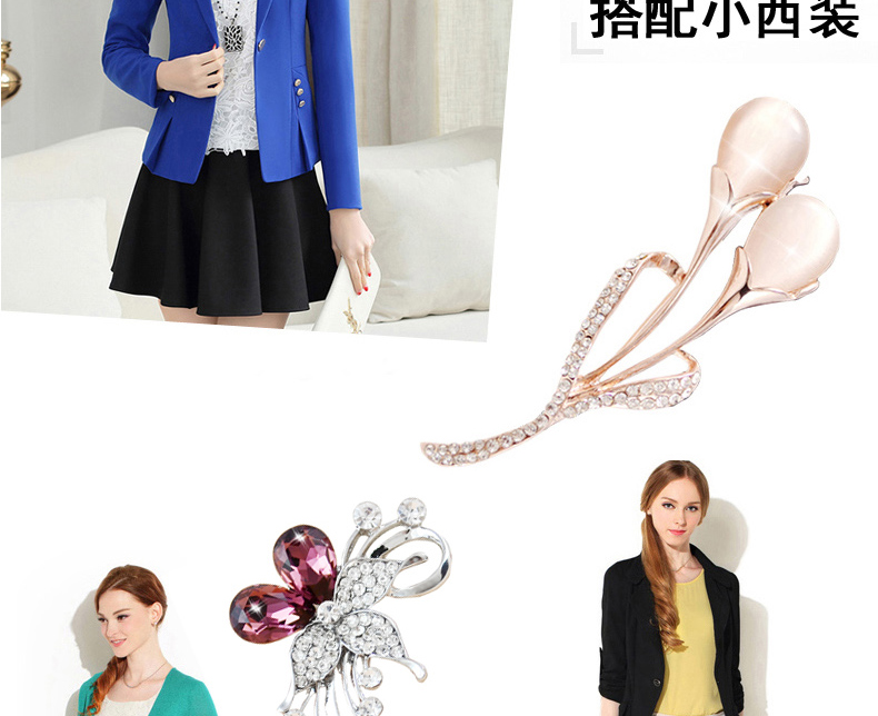 Thời trang trâm ladies cardigan trâm pin khí quyển pha lê scarf buckle Nhật Bản Hàn Quốc tính khí phụ kiện sang trọng