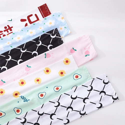 Защитный рукав, шелковые летние нарукавники, брендовый комплект, без пальцев, защита от солнца