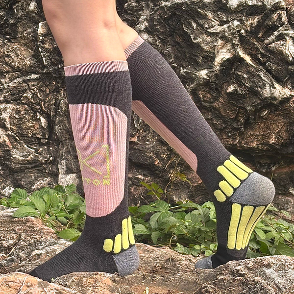 Ak Professional Ski Socks for Men and Women, Single and Double Versions, Warm Winter Thickened Pressure Hiking Long Tube Sports Socks