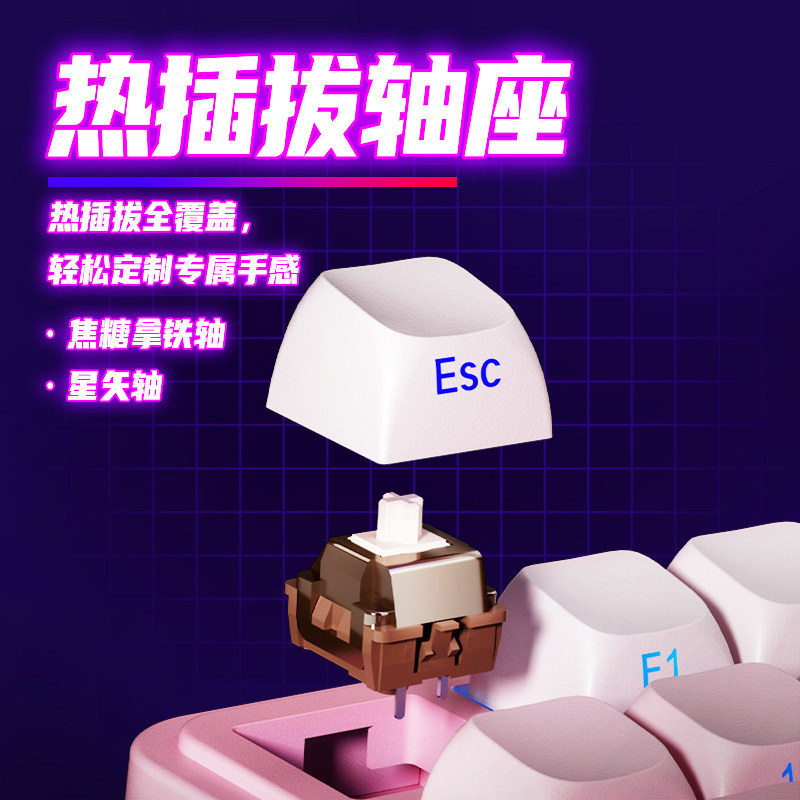 Wolf Spider S75Pro Wireless Customized Mechanical Keyboard, Three-Mode 2.4g Gaming Keyboard for E-Sports, with Contour Side Engraving