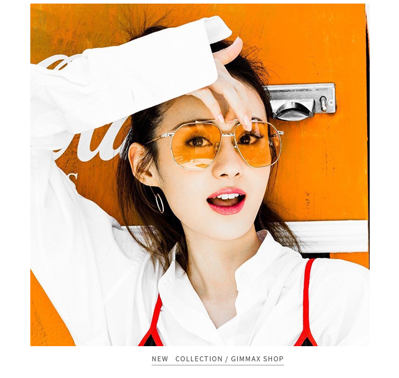 Kính đỏ gọng kính nam Liu Haoran hoa tai retro phẳng gương nữ ins Hàn Quốc kính râm cá tính mắt cận thị kính gentle monster