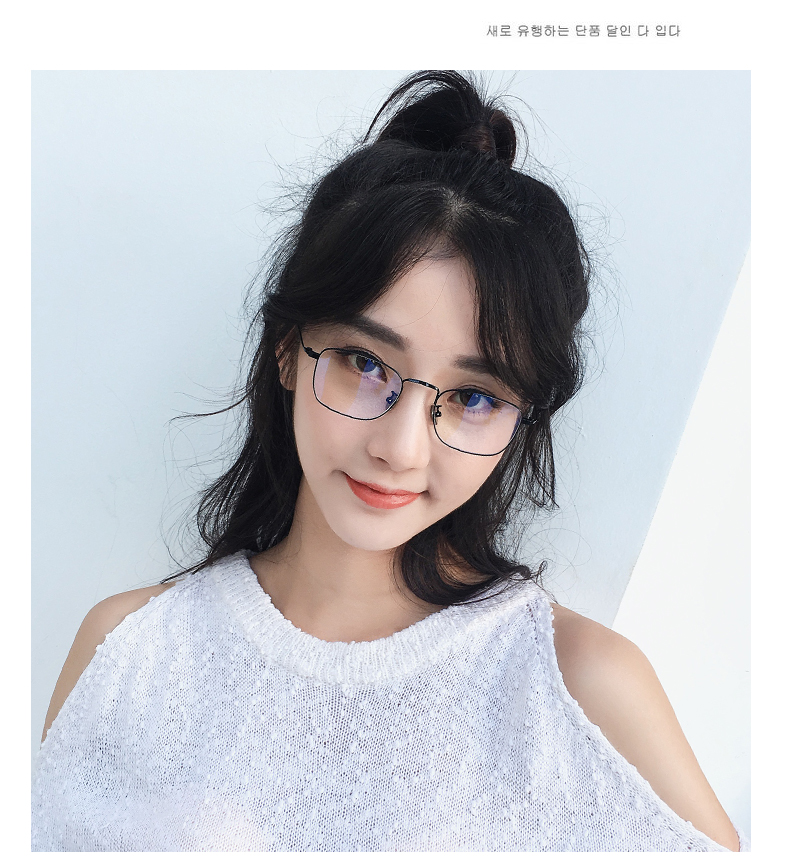Kính bức xạ Qingmo nam nghệ thuật retro nhỏ máy tính tươi gương nữ kim loại kính cận thị kính thủy triều kính chrome hearts