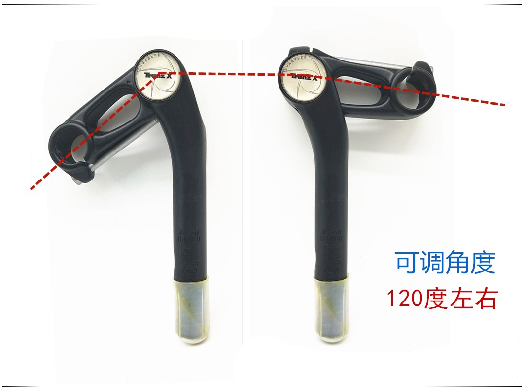 Tranzx mountain bike adjustable stem bicycle adjustment stem 25 4 25 4mm black stem tube