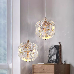 Dandelion Small Pendant Light for Bedroom Bedside, Light Luxury Crystal Modern Foyer Pendant Light, Dining Room Bar Counter Lamp, 2025 New Model