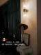 Light Luxury Bedroom Bedside Lamp, Staircase Corridor Aisle Crystal Wall Lamp, Romantic French-Style Entrance Hall Bathroom Background Wall Lamp
