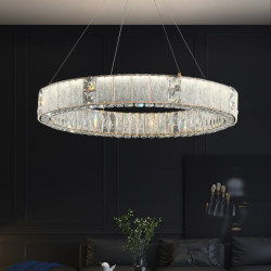 Light Luxury Crystal Chandelier for Living Room, Dining Room, Bedroom, Modern Simple and Elegant Villa, Duplex Building, Large Flat Floor, High-End Lighting Fixtures